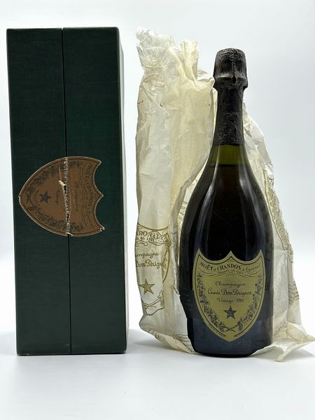 Mot & Chandon, Dom Prignon Vintage 1982, 1982  - Asta Vini Rossi: grandi etichette d'Italia e Francia. Con una selezione di vini bianchi e champagne - Associazione Nazionale - Case d'Asta italiane