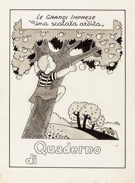 Carmelo Marotta : Le grandi imprese - Una scalata ardita  - Asta Fumetti: Tavole e Illustrazioni Originali - Associazione Nazionale - Case d'Asta italiane