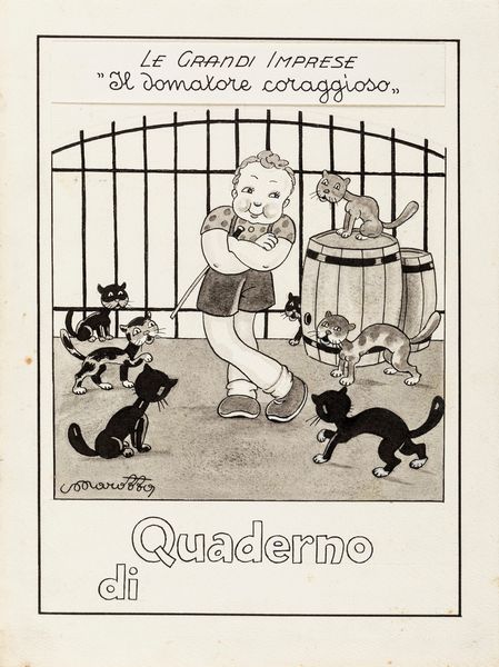 Carmelo Marotta : Le grandi imprese - Il domatore coraggioso  - Asta Fumetti: Tavole e Illustrazioni Originali - Associazione Nazionale - Case d'Asta italiane