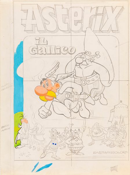 Bruno Napoli : Asterix il gallico (Astrix le Gaulois)  - Asta Fumetti: Tavole e Illustrazioni Originali - Associazione Nazionale - Case d'Asta italiane