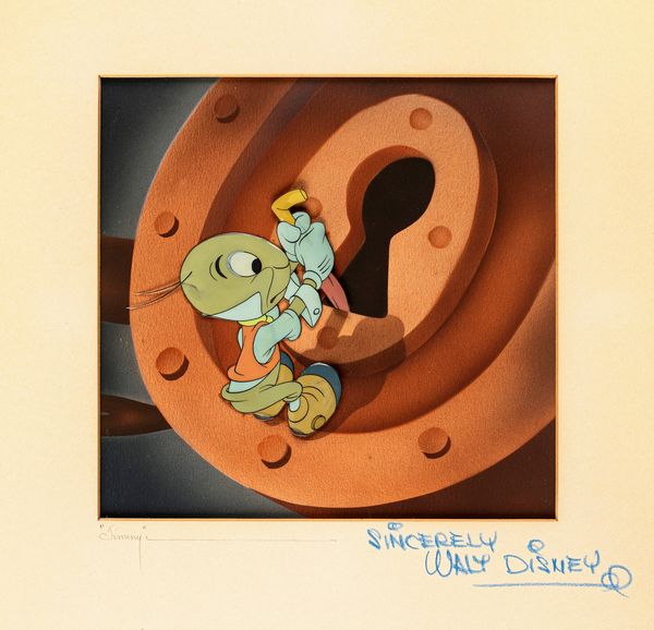 Studio Disney : Pinocchio - Jiminy Cricket  - Asta Fumetti: Tavole e Illustrazioni Originali - Associazione Nazionale - Case d'Asta italiane