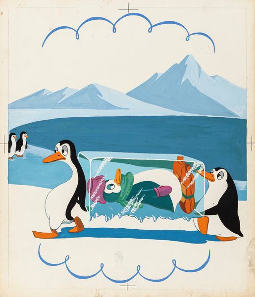Studio Gros Monti : Pablo il pinguino  - Asta Fumetti: Tavole e Illustrazioni Originali - Associazione Nazionale - Case d'Asta italiane