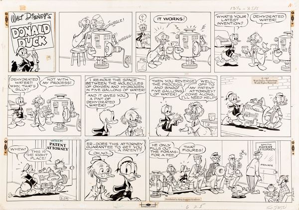 Al Taliaferro : Donald Duck  - Asta Fumetti: Tavole e Illustrazioni Originali - Associazione Nazionale - Case d'Asta italiane