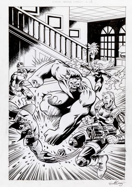 Scott Gray : Marvel Heroes Reborn 18  - Asta Fumetti: Tavole e Illustrazioni Originali - Associazione Nazionale - Case d'Asta italiane