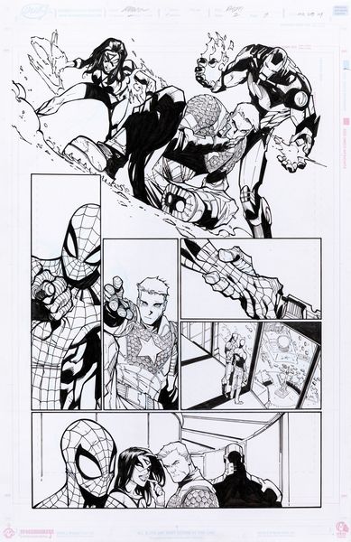 Humberto Ramos : Amazing Spider-Man  - Asta Fumetti: Tavole e Illustrazioni Originali - Associazione Nazionale - Case d'Asta italiane