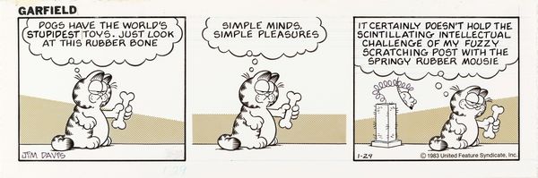 Jim Davis : Garfield  - Asta Fumetti: Tavole e Illustrazioni Originali - Associazione Nazionale - Case d'Asta italiane