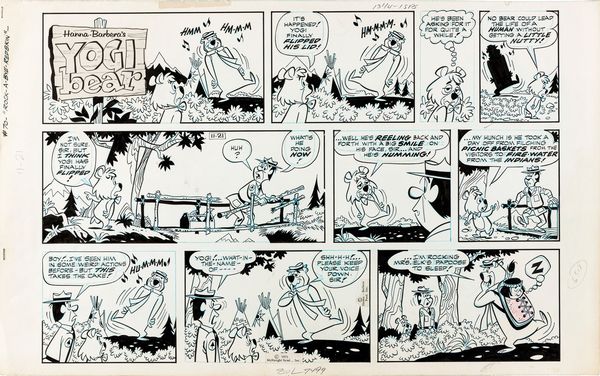 Gene Hazelton : Yogi Bear  - Asta Fumetti: Tavole e Illustrazioni Originali - Associazione Nazionale - Case d'Asta italiane