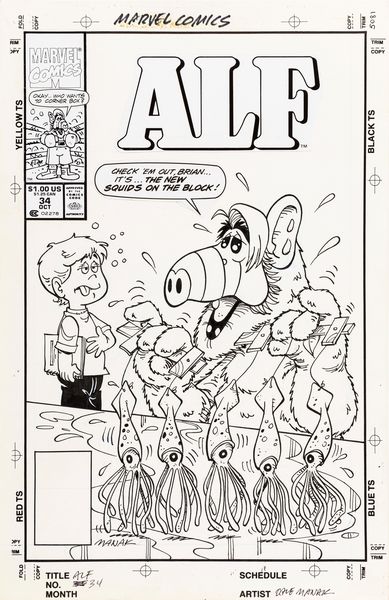 Dave Manak : ALF n. 34  - Asta Fumetti: Tavole e Illustrazioni Originali - Associazione Nazionale - Case d'Asta italiane