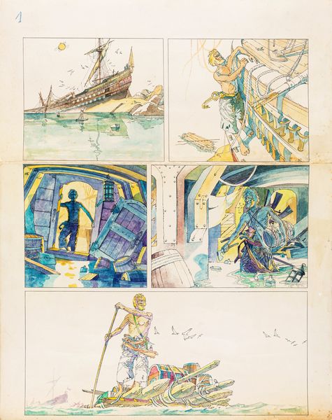 Enrique Breccia : Robinson Crusoe  - Asta Fumetti: Tavole e Illustrazioni Originali - Associazione Nazionale - Case d'Asta italiane