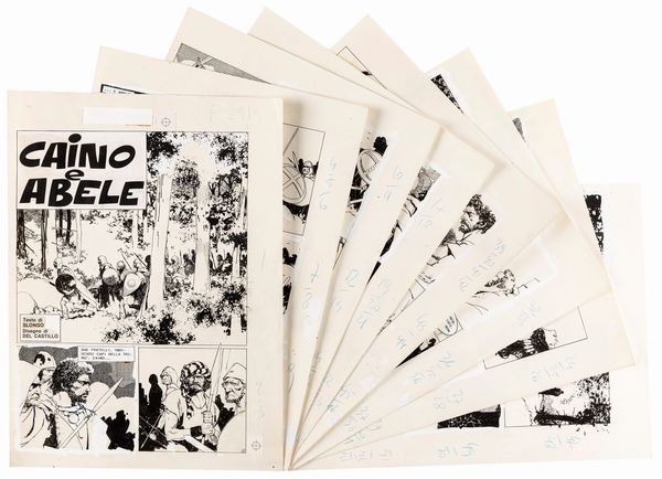 Arturo Del Castillo : Caino e Abele  - Asta Fumetti: Tavole e Illustrazioni Originali - Associazione Nazionale - Case d'Asta italiane