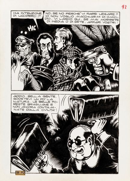 Magnus (Roberto Raviola) : Alan Ford  - Un tuffo nel vuoto  - Asta Fumetti: Tavole e Illustrazioni Originali - Associazione Nazionale - Case d'Asta italiane