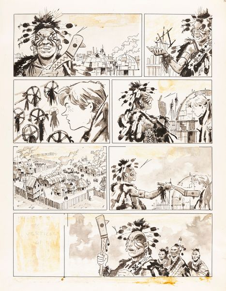 Hugo Pratt : Ticonderoga  - Asta Fumetti: Tavole e Illustrazioni Originali - Associazione Nazionale - Case d'Asta italiane