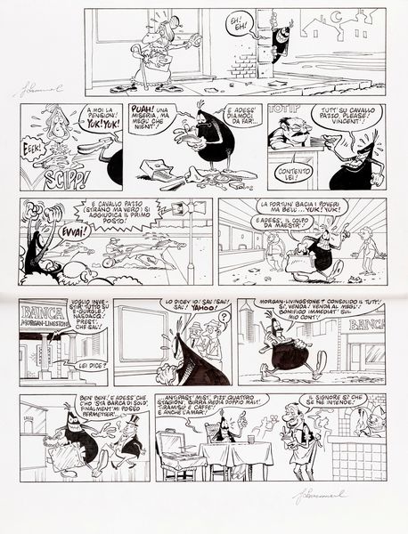 Giorgio Sommacal : Cattivik  - Asta Fumetti: Tavole e Illustrazioni Originali - Associazione Nazionale - Case d'Asta italiane