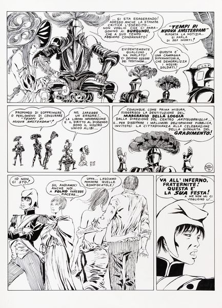 GUIDO CREPAX : La calata di Mac Similiano XXXVI  - Asta Fumetti: Tavole e Illustrazioni Originali - Associazione Nazionale - Case d'Asta italiane