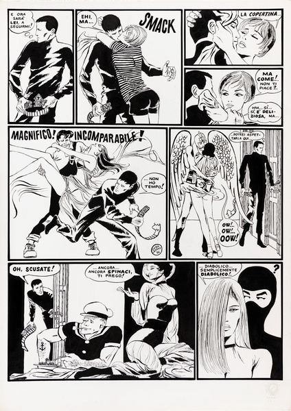 GUIDO CREPAX : Ciao Valentina  - Asta Fumetti: Tavole e Illustrazioni Originali - Associazione Nazionale - Case d'Asta italiane