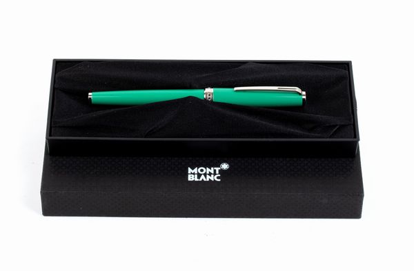 MONTBLANC : Penna roller verde  - Asta Gioielli, Orologi e Penne - Associazione Nazionale - Case d'Asta italiane