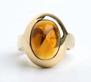 POMELLATO : Anello in oro con quarzo citrino  - Asta Gioielli, Orologi e Penne - Associazione Nazionale - Case d'Asta italiane