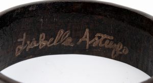 ISABELLA ASTENGO : Bracciale in legno con quarzo occhio di tigre  - Asta Gioielli, Orologi e Penne - Associazione Nazionale - Case d'Asta italiane