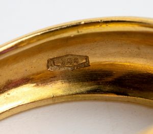 Anello in oro con rubino e diamanti  - Asta Gioielli, Orologi e Penne - Associazione Nazionale - Case d'Asta italiane