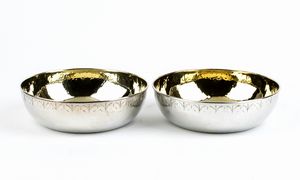 CALEGARO - Coppia di ciotole italiane in argento
