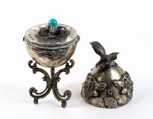 Uovo in argento  - Asta Argenti, avori, coralli e altri oggetti d'arte provenienti da importanti collezioni private - Associazione Nazionale - Case d'Asta italiane