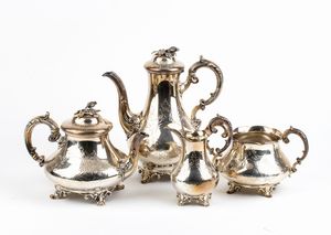 Edward, John & William Barnard - Servizio da t e caff Vittoriano inglese in argento