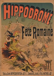 Jules  Chéret, After - Hippodrome, Fete Romaine