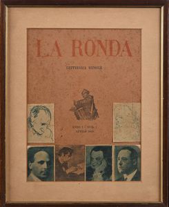 Amerigo Bartoli Natinguerra - Copertina de La Ronda, Letteraria mensile, Anno I - Numero 1. Aprile 1919