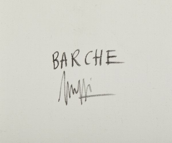 SCUFFI MARCELLO (1948 - 2021) : BARCHE, 2000  - Asta X:\ANCA\2023\ANCA MATERIALE DATA ENTRY\Capitolium\453 - Associazione Nazionale - Case d'Asta italiane