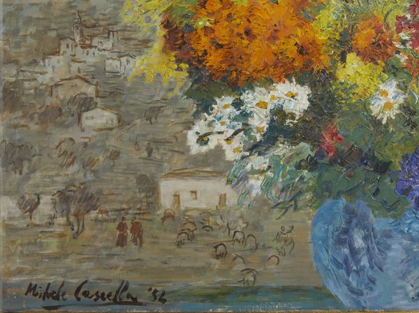 CASCELLA MICHELE (1892 - 1989) : FIORI DELL'ORTO, 1954  - Asta X:\ANCA\2023\ANCA MATERIALE DATA ENTRY\Capitolium\453 - Associazione Nazionale - Case d'Asta italiane