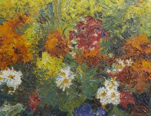 CASCELLA MICHELE (1892 - 1989) : FIORI DELL'ORTO, 1954  - Asta X:\ANCA\2023\ANCA MATERIALE DATA ENTRY\Capitolium\453 - Associazione Nazionale - Case d'Asta italiane