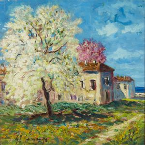 GONZAGA GIOVAN FRANCESCO (1921 - 2007) - PRIMAVERA IN VERSILIA, 1947