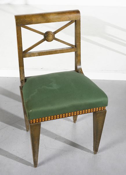 STACCHINI ULISSE (1871 - 1947) : nello stile di. Quattro sedie  - Asta Asta 455 | DESIGN E ARTI DECORATIVE DEL NOVECENTO Tradizionale - Associazione Nazionale - Case d'Asta italiane