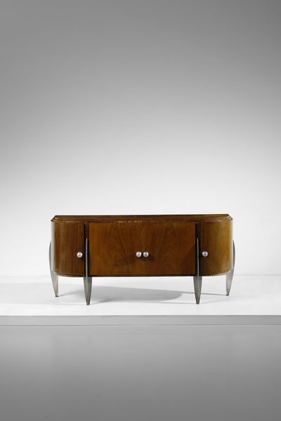 DUFET MICHEL (1888 - 1985) : Credenza demi-lune a quattro ante  - Asta Asta 455 | DESIGN E ARTI DECORATIVE DEL NOVECENTO Tradizionale - Associazione Nazionale - Case d'Asta italiane