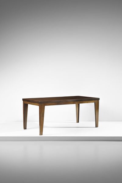 PONTI GIO (1891 - 1979) : Tavolo con bordo del piano grissinato e gambe rastremate  - Asta Asta 455 | DESIGN E ARTI DECORATIVE DEL NOVECENTO Tradizionale - Associazione Nazionale - Case d'Asta italiane