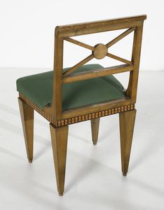 STACCHINI ULISSE (1871 - 1947) : nello stile di. Quattro sedie  - Asta Asta 455 | DESIGN E ARTI DECORATIVE DEL NOVECENTO Tradizionale - Associazione Nazionale - Case d'Asta italiane