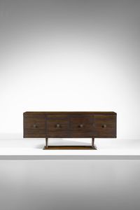 PONTI GIO (1891 - 1979) - Credenza a quattro ante con fronte grissinato