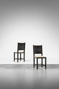 MAGGIONI GINO (1898 - 1955) - Coppia di sedie per Atelier di Varedo