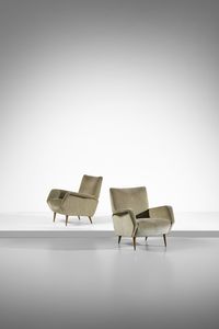 PONTI GIO (1891 - 1979) - Coppia di poltrone mod. 803 per Cassina, Meda