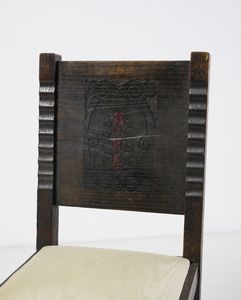 MAGGIONI GINO (1898 - 1955) : Coppia di sedie per Atelier di Varedo  - Asta Asta 455 | DESIGN E ARTI DECORATIVE DEL NOVECENTO Tradizionale - Associazione Nazionale - Case d'Asta italiane