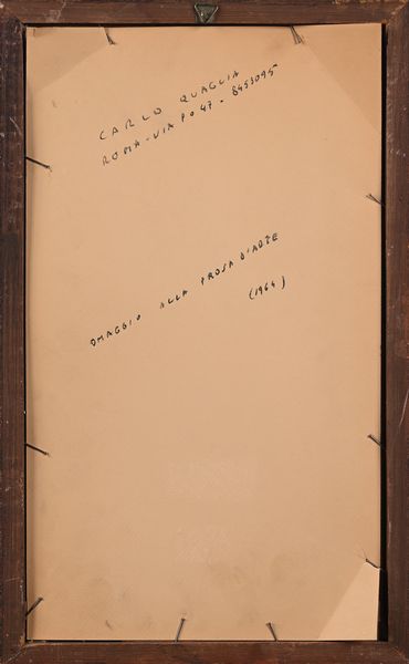 Carlo Quaglia : Omaggio alla prosa d'arte  - Asta La Collezione Enrico e Antonello Falqui. Di padre in figlio una vita nell'arte. - Associazione Nazionale - Case d'Asta italiane