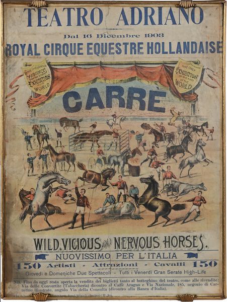 Teatro Adriano Royal Cirque Equestre Hollandaise  - Asta La Collezione Enrico e Antonello Falqui. Di padre in figlio una vita nell'arte. - Associazione Nazionale - Case d'Asta italiane