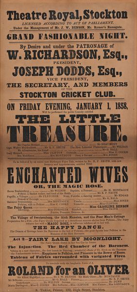 Locandina Theatre Royal, Stockton  - Asta La Collezione Enrico e Antonello Falqui. Di padre in figlio una vita nell'arte. - Associazione Nazionale - Case d'Asta italiane