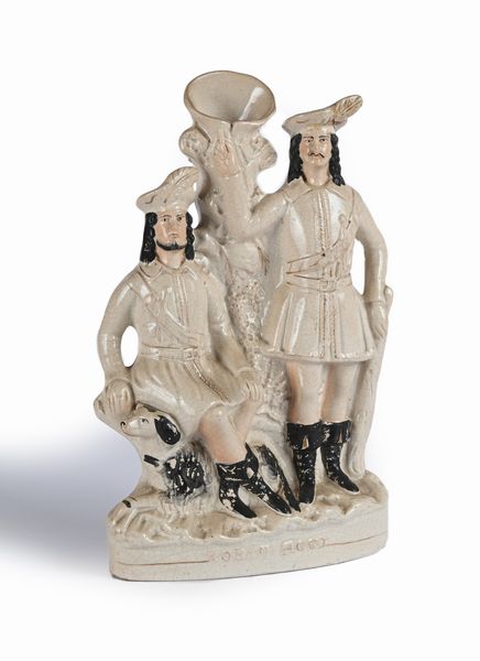 Gruppo con vaso unifleur in terraglia di epoca vittoriana, Staffordshire, Inghilterra, seconda met del XIX secolo  - Asta La Collezione Enrico e Antonello Falqui. Di padre in figlio una vita nell'arte. - Associazione Nazionale - Case d'Asta italiane