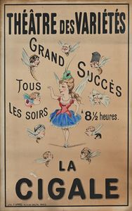 F. Appel : Theatre des Varietes, La Cigale  - Asta La Collezione Enrico e Antonello Falqui. Di padre in figlio una vita nell'arte. - Associazione Nazionale - Case d'Asta italiane