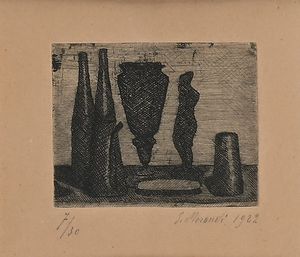 Giorgio Morandi - Natura morta con la statuina