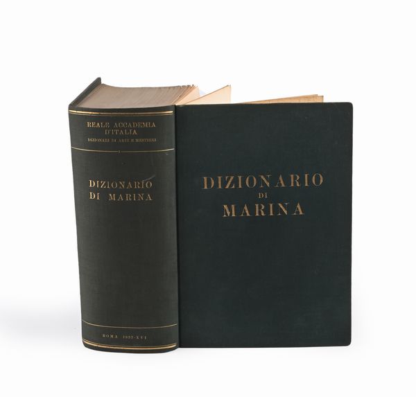 Dizionario di Marina Roma 1937  - Asta La Biblioteca - Associazione Nazionale - Case d'Asta italiane