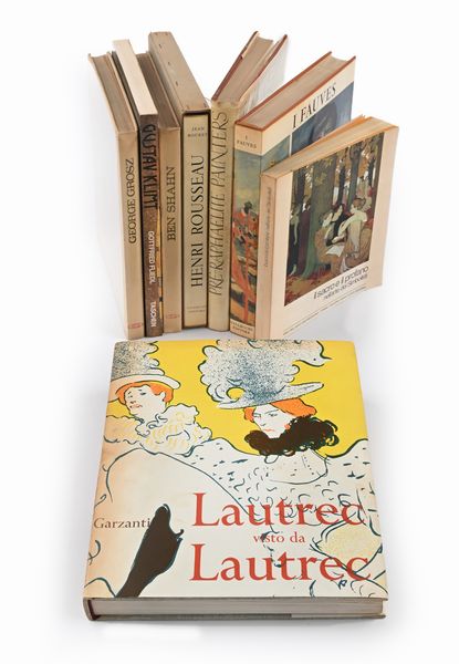 Lotto di 8 libri: Antonio Del Guercio - Ben Shahn Editori Riuniti; Antonio Del Guercio - George Grosz Editori Riuniti; Jean Bourett - Henri Rousseau Vallecchi; Lautrec visto da Lautrec Garzanti; Gustav Klimt Taschen; I Fauves - Crespelle Vallecchi; + Il sacro e il profano nell'arte dei simbolisti (mostra Torino)  - Asta La Biblioteca - Associazione Nazionale - Case d'Asta italiane