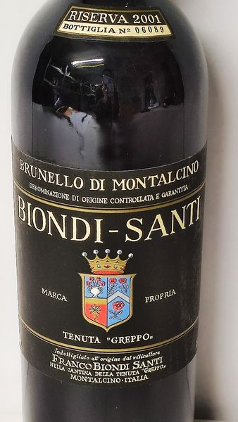 Biondi Santi Riserva, Brunello di Montalcino 2001  - Asta Wine & Spirits Flower Spring - Associazione Nazionale - Case d'Asta italiane