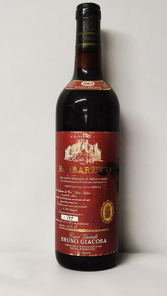 Bruno Giacosa Riserva S. Stefano, Barbaresco 1964  - Asta Wine & Spirits Flower Spring - Associazione Nazionale - Case d'Asta italiane